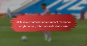 Ali Maaloul: Internationale impact, Toernooi hoogtepunten, Internationale statistieken